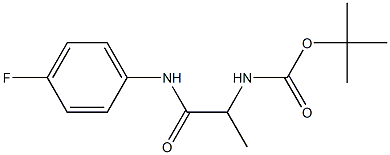 tert-butyl 2-[(4-fluorophenyl)amino]-1-methyl-2-oxoethylcarbamate Struktur