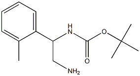 tert-butyl 2-amino-1-(2-methylphenyl)ethylcarbamate Struktur