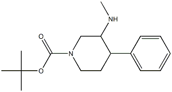 tert-butyl 3-(methylamino)-4-phenylpiperidine-1-carboxylate Struktur