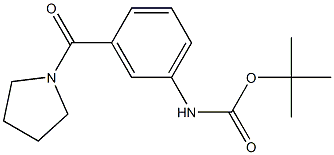 tert-butyl 3-(pyrrolidin-1-ylcarbonyl)phenylcarbamate Struktur