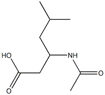 Hexanoic  acid,  3-(acetylamino)-5-methyl- Struktur