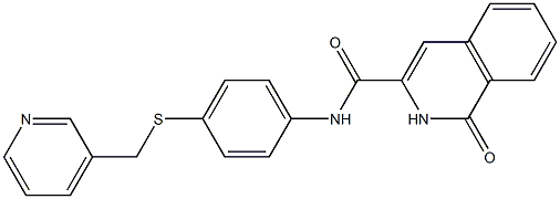 3-Isoquinolinecarboxamide,  1,2-dihydro-1-oxo-N-[4-[(3-pyridinylmethyl)thio]phenyl]- Struktur