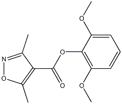 4-Isoxazolecarboxylic  acid,  3,5-dimethyl-,  2,6-dimethoxyphenyl  ester Struktur