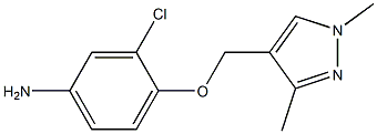 Benzenamine,  3-chloro-4-[(1,3-dimethyl-1H-pyrazol-4-yl)methoxy]- Struktur