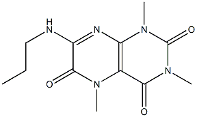 2,4,6(3H)-Pteridinetrione,  1,5-dihydro-1,3,5-trimethyl-7-(propylamino)- Struktur