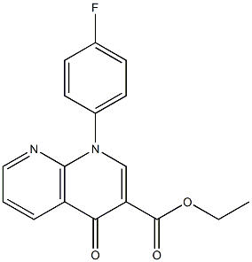 ETHYL 1-(4-FLUOROPHENYL)-4-OXO-1,4-DIHYDRO-1,8-NAPHTHYRIDINE-3-CARBOXYLATE Struktur