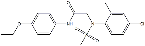 2-[4-chloro-2-methyl(methylsulfonyl)anilino]-N-(4-ethoxyphenyl)acetamide Struktur