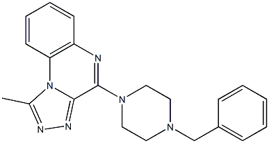 4-(4-benzyl-1-piperazinyl)-1-methyl[1,2,4]triazolo[4,3-a]quinoxaline Struktur