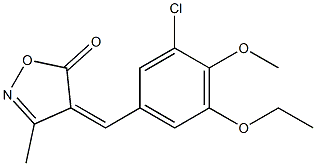 4-(3-chloro-5-ethoxy-4-methoxybenzylidene)-3-methyl-5(4H)-isoxazolone Struktur