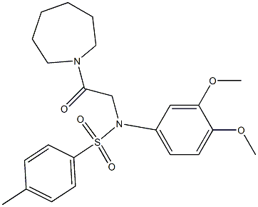 N-(2-azepan-1-yl-2-oxoethyl)-N-(3,4-dimethoxyphenyl)-4-methylbenzenesulfonamide Struktur