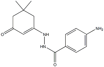 4-amino-N'-(5,5-dimethyl-3-oxo-1-cyclohexen-1-yl)benzohydrazide Struktur