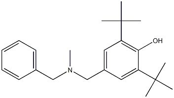 4-{[benzyl(methyl)amino]methyl}-2,6-ditert-butylphenol Struktur