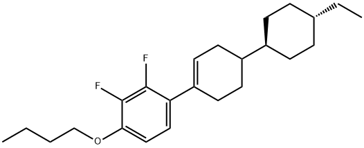 Benzene, 1-butoxy-4-[4-(trans-4-ethylcyclohexyl)-1-cyclohexen-1-yl]-2,3-difluoro- Struktur