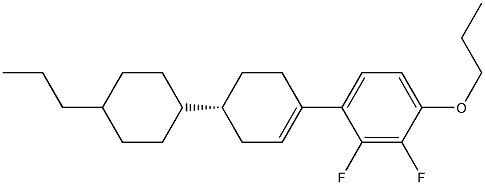 2,3-difluoro-1-propoxy-4-{4-[(1s,4r)-4-propylcyclohexyl]cyclohex-1-en-1-yl}benzene Struktur