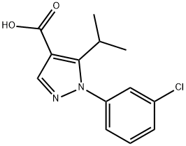 1-(3-chlorophenyl)-5-(propan-2-yl)-1H-pyrazole-4-carboxylic acid Struktur