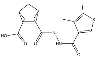 3-({2-[(4,5-dimethyl-3-thienyl)carbonyl]hydrazino}carbonyl)bicyclo[2.2.1]hept-5-ene-2-carboxylic acid Struktur