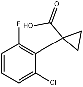 1-(2-chloro-6-fluorophenyl)cyclopropane-1-carboxylic acid Struktur