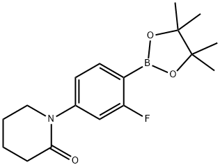 1-[4-(TETRAMETHYL-1,3,2-DIOXABOROLAN-2-YL)-3-FLUOROPHENYL]PIPERIDIN-2-ONE Struktur