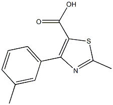 2-METHYL-4-(3-METHYLPHENYL)-5-THIAZOLECARBOXYLIC ACID Struktur