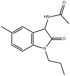 Acetamide,  N-(2,3-dihydro-5-methyl-2-oxo-1-propyl-1H-indol-3-yl)- Struktur