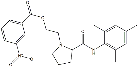 2-{2-[(mesitylamino)carbonyl]-1-pyrrolidinyl}ethyl 3-nitrobenzoate Struktur