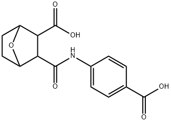 3-[(4-carboxyanilino)carbonyl]-7-oxabicyclo[2.2.1]heptane-2-carboxylic acid Struktur