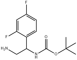 tert-butyl 2-amino-1-(2,4-difluorophenyl)ethylcarbamate Struktur