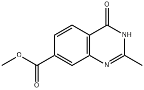 methyl 2-methyl-4-oxo-3,4-dihydroquinazoline-7-carboxylate Struktur