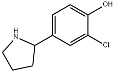 2-chloro-4-(pyrrolidin-2-yl)phenol Struktur