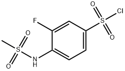 3-fluoro-4-methanesulfonamidobenzene-1-sulfonyl chloride Struktur