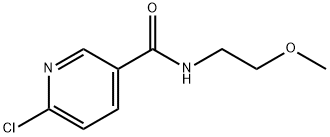 6-chloro-N-(2-methoxyethyl)pyridine-3-carboxamide Struktur