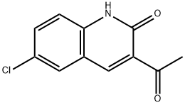 3-acetyl-6-chloroquinolin-2(1H)-one Struktur