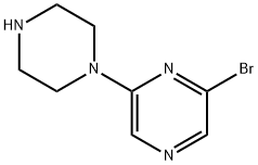 2-Bromo-6-(piperazin-1-yl)pyrazine Struktur