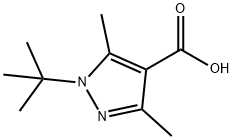 1-tert-butyl-3,5-dimethyl-1H-pyrazole-4-carboxylic acid Struktur