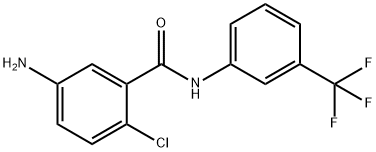 5-amino-2-chloro-N-[3-(trifluoromethyl)phenyl]benzamide Struktur