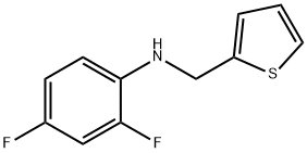 2,4-difluoro-N-(thiophen-2-ylmethyl)aniline Struktur