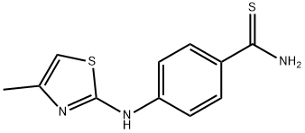 4-[(4-methyl-1,3-thiazol-2-yl)amino]benzene-1-carbothioamide Struktur