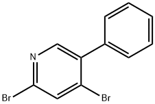 2,4-Dibromo-5-phenylpyridine Struktur