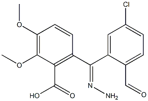 6-[2-(4-chlorobenzoyl)carbohydrazonoyl]-2,3-dimethoxybenzoic acid Struktur