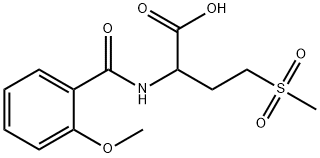 4-methanesulfonyl-2-[(2-methoxyphenyl)formamido]butanoic acid Struktur