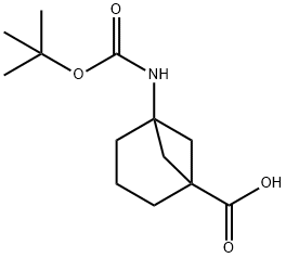 5-[(TERT-BUTOXYCARBONYL)AMINO]BICYCLO[3.1.1]HEPTANE-1-CARBOXYLIC ACID Struktur