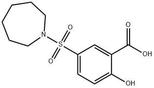 5-(azepane-1-sulfonyl)-2-hydroxybenzoic acid Struktur