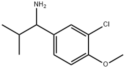 1-(3-chloro-4-methoxyphenyl)-2-methylpropan-1-amine Struktur