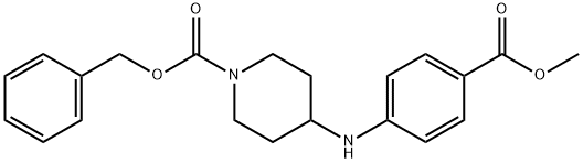 BENZYL 4-(4-(METHOXYCARBONYL)PHENYLAMINO)PIPERIDINE-1-CARBOXYLATE Struktur