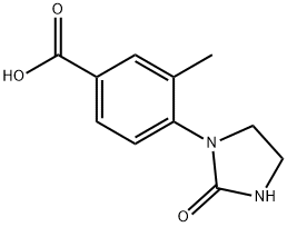 3-methyl-4-(2-oxoimidazolidin-1-yl)benzoic acid Struktur