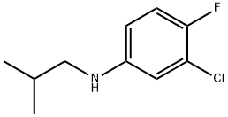 3-chloro-4-fluoro-N-(2-methylpropyl)aniline Struktur