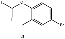 4-bromo-2-(chloromethyl)-1-(difluoromethoxy)benzene Struktur