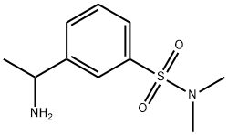 3-(1-aminoethyl)-N,N-dimethylbenzene-1-sulfonamide Struktur