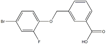 3-(4-bromo-2-fluorophenoxymethyl)benzoic acid Struktur