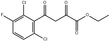 ethyl 4-(2,6-dichloro-3-fluorophenyl)-2,4-dioxobutanoate Struktur